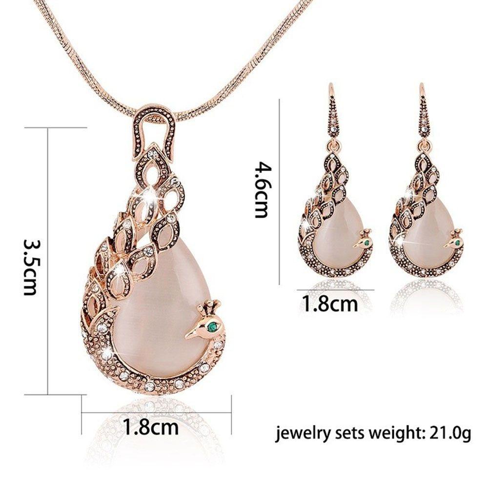 MOCHO Bộ Khuyên Tai Hình Con Công Thời Trang Sang Trọng