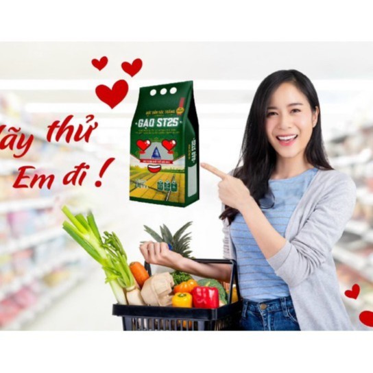 {Chính hãng} [Free ship] Gạo đặc Sản Sóc Trăng ST25 của VINASEED - Gạo ngon nhất Thế Giới 2019