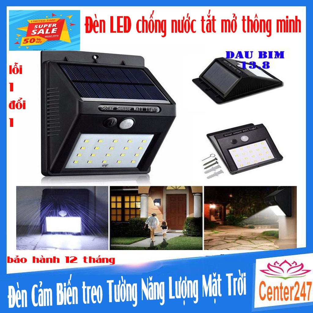 Đèn eWeLink Cảm Biến Treo Tường Năng Lượng Mặt Trời EVER BRITE 20 LED-center247