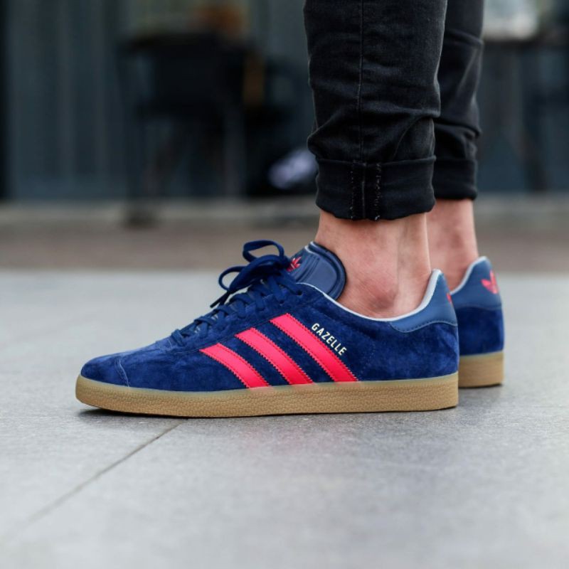 Giày Thể Thao Adidas Mi Gazelle Màu Xanh Navy Đỏ Thời Trang Năng Động