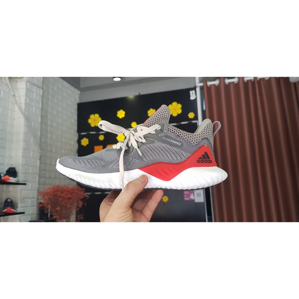 Giày Adidas Alphabounce Xám Đỏ (fullbox + freeship)