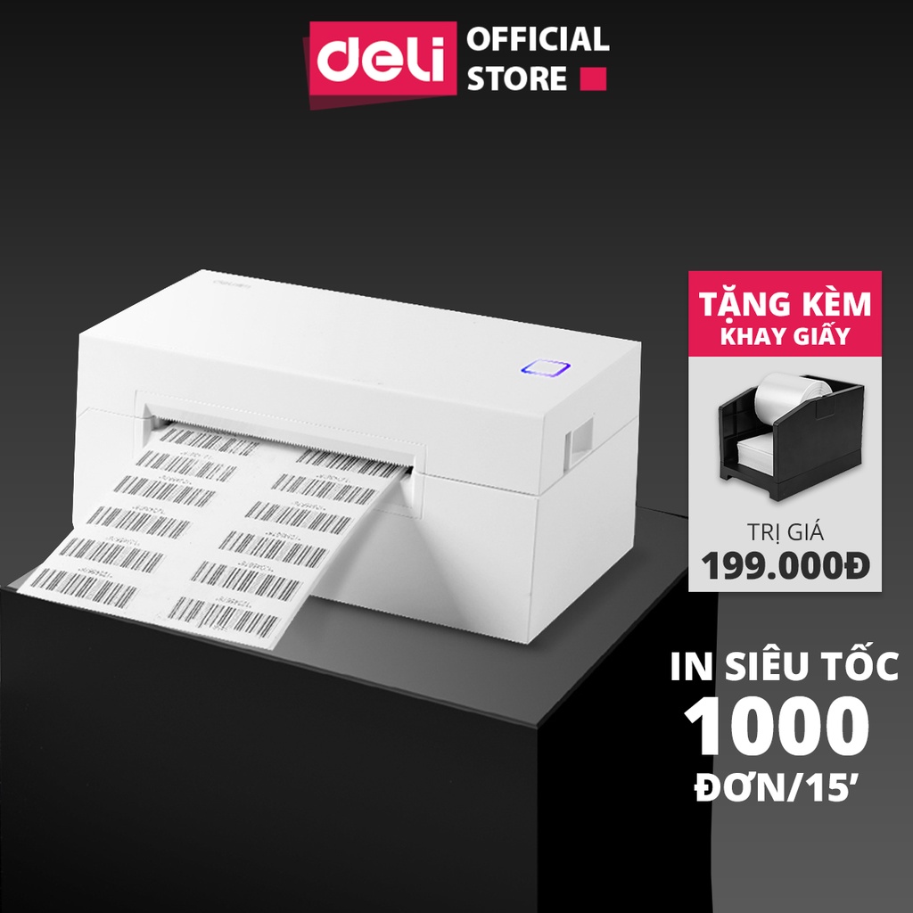 Máy In Nhiệt Deli In Đơn Hàng, Hóa Đơn, Tem Mã Vạch, Phiếu Gửi, Logo Tự Dán - Kết Nối USB, Tốc Độ In 1 Đơn/s  - DL-770D