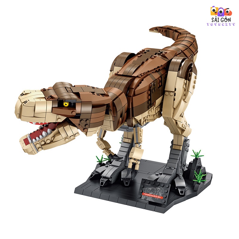 Đồ Chơi Lắp Ráp Kiểu LEGO Mô Hình Trưng Bày Khủng Long Bạo Chúa Forest Tyrannosaurus Rex Panlos Với 1813 PCS