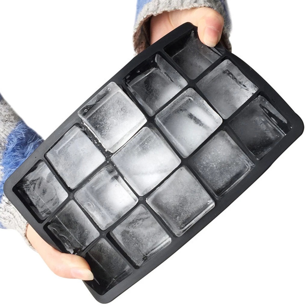 Khuôn Silicone Làm Đá Viên Hình Vuông 4/6/8 Ngăn Tiện Dụng