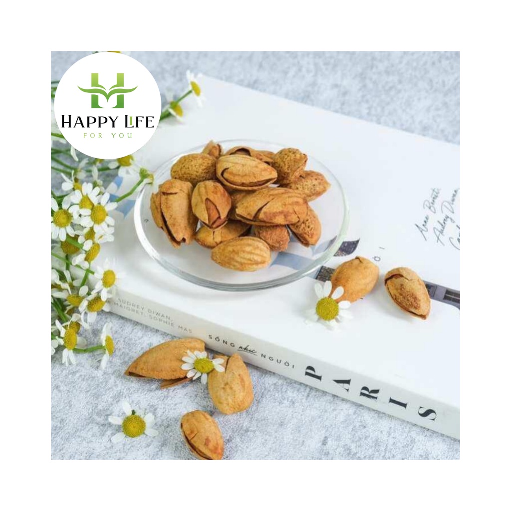 Hạt nhân mỹ rang bơ SMILE NUTS túi 500g - Happy Life for You