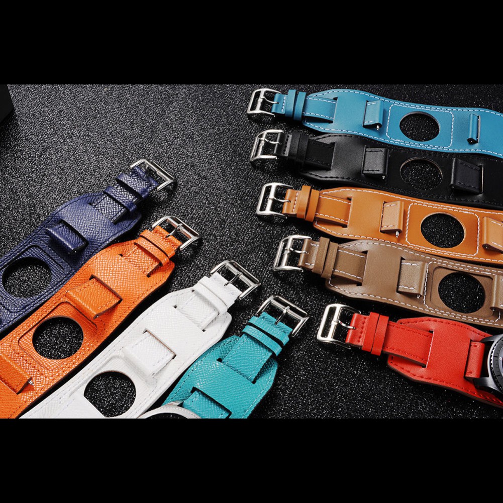 Replacement Genuine Leather Watch Band Bracelet for Samsung Gear S3 Frontier