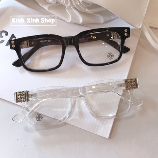 Kính mắt thời trang dáng chữ nhật unisex cho nam nữ phong cách hoàng gia