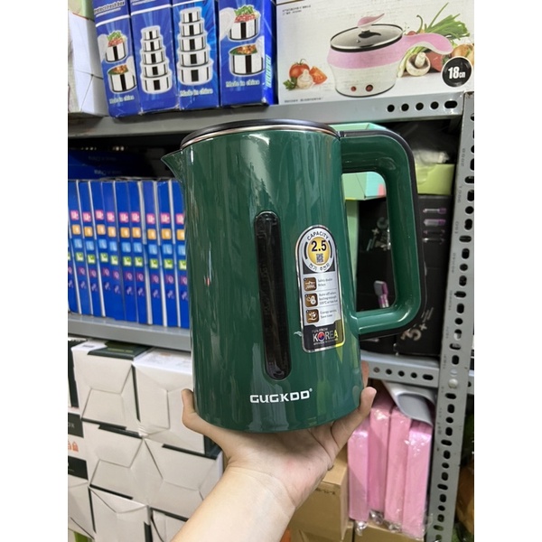 Ấm siêu tốc Thái Lan GUCKDD 2 lớp 2.5 lít cách nhiệt chắc chắn - Ấm đun nước công suất lớn đun sôi nhanh sang trọng