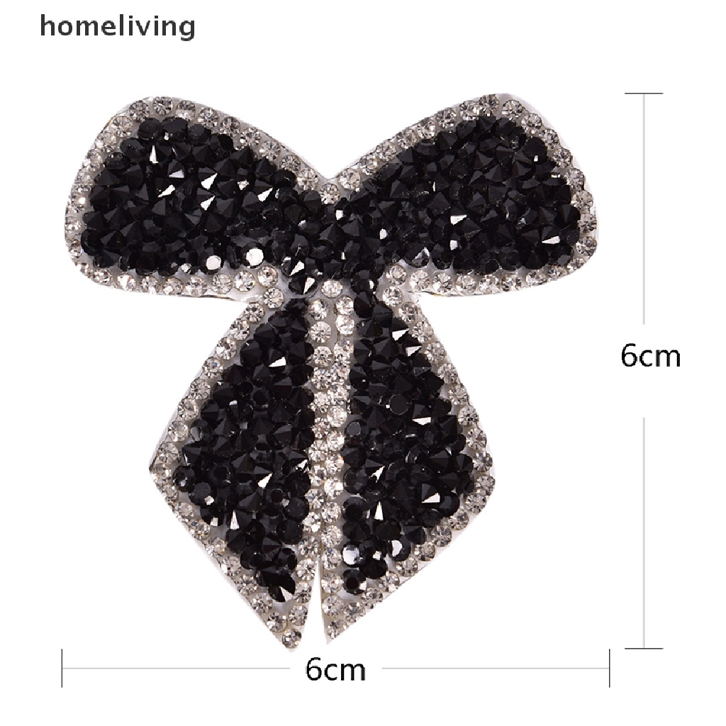 Miếng Vá Ủi Quần Áo Jean Hình Nơ Đính Đá Pha Lê