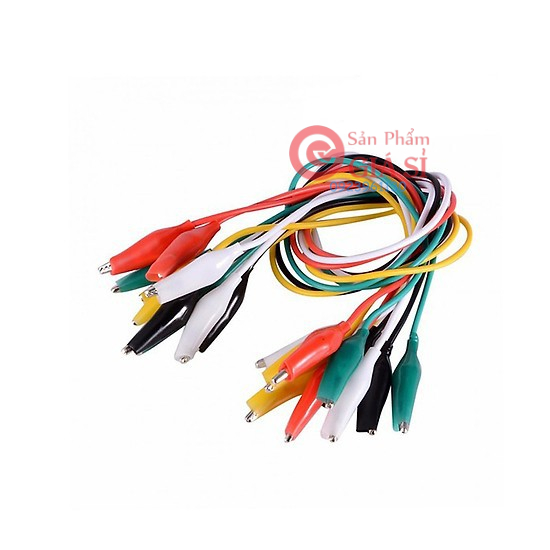 Combo Bó 10 Dây Kẹp Cá Sấu 5 Màu 50cm ❤️freeship❤️