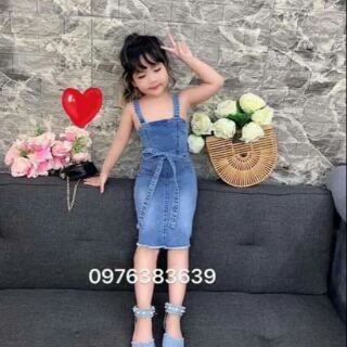 Đầm jeans bé gái