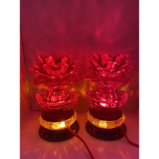 Đèn thờ cúng sen led 16cm
