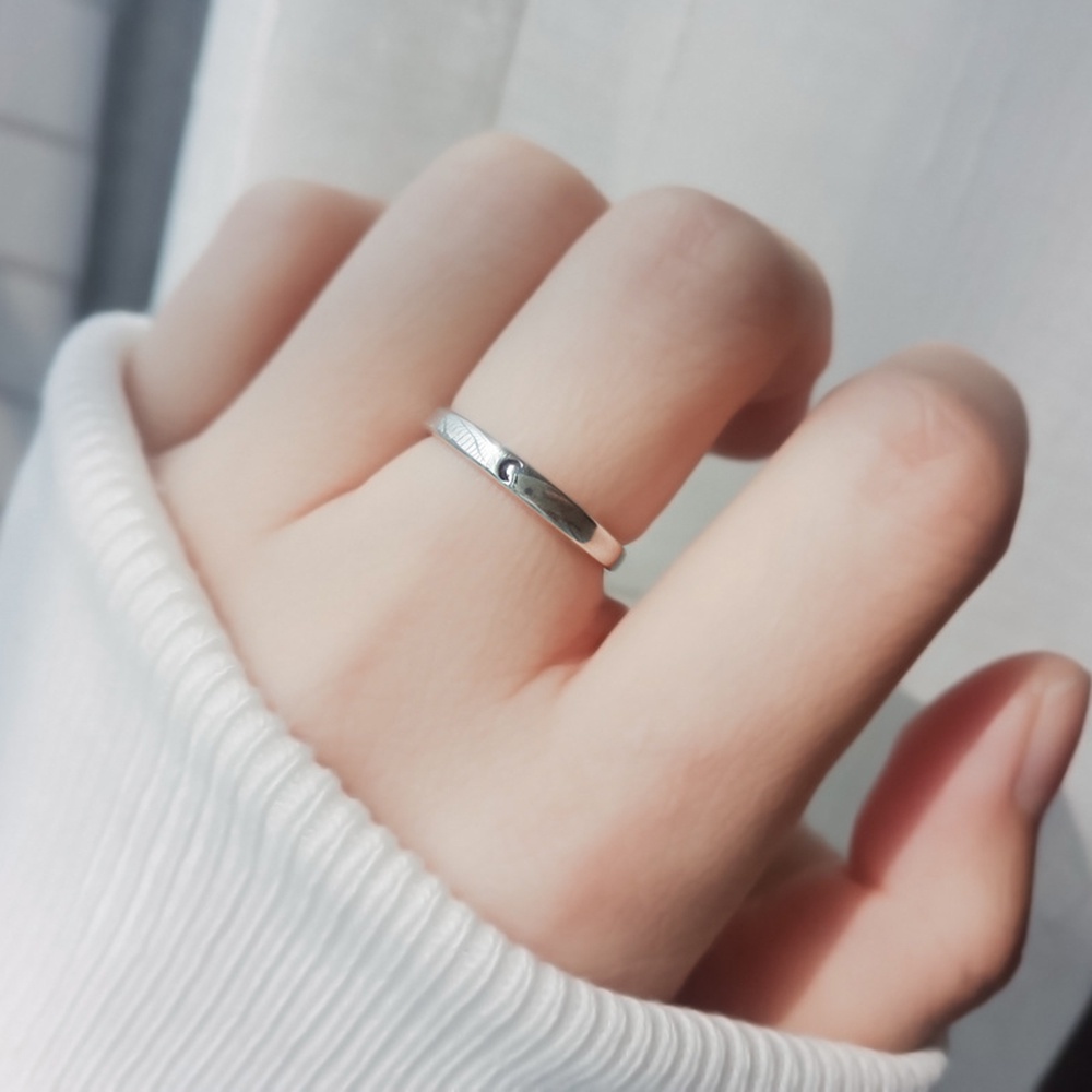 Set nhẫn hình mặt trăng mặt trời đơn giản thời trang phong cách Hàn Quốc cho cặp đôi Yanqueens Đồ trang sức