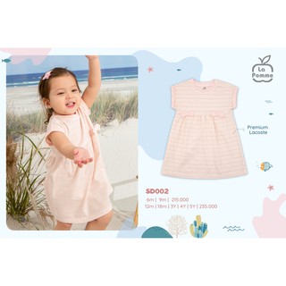 SD002 Đầm cộc tay La Pomme Nơ nhỏ