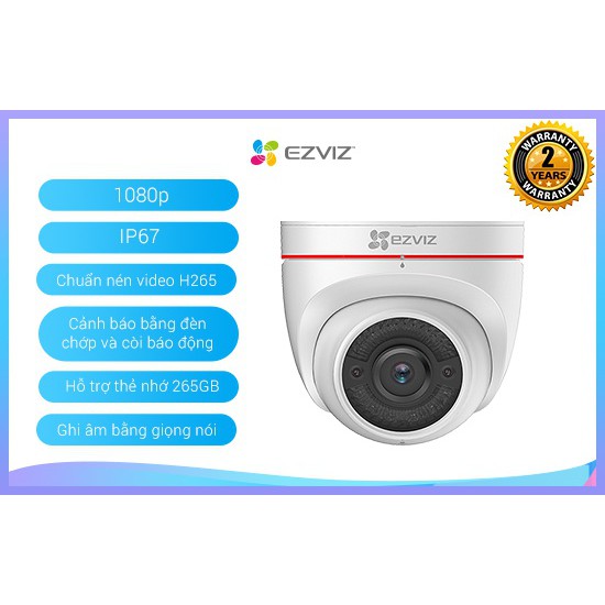 Camera Wifi gắn ngoài trời EZVIZ CS-CV228 (C4W) - Hàng chính hãng