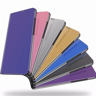 Ốp lưng da nắp gập mặt gương cho Xiaomi Redmi 4X Note 4 Note 4X