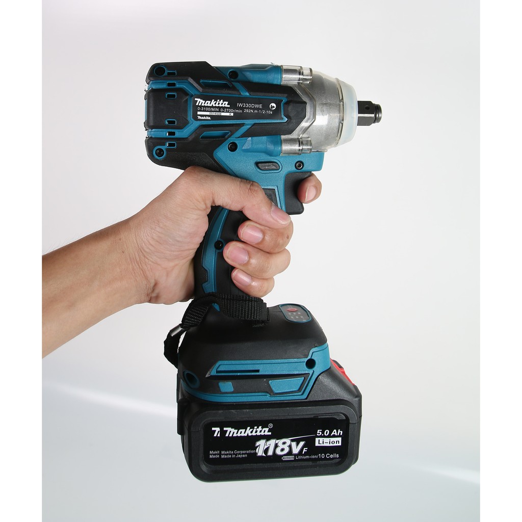 Máy siết bulong cầm tay dùng pin Makita 118V IW330DWE (2 pin 1 sạc) – Motor từ không chổi than, lõi đồng 100% - 2 chế độ