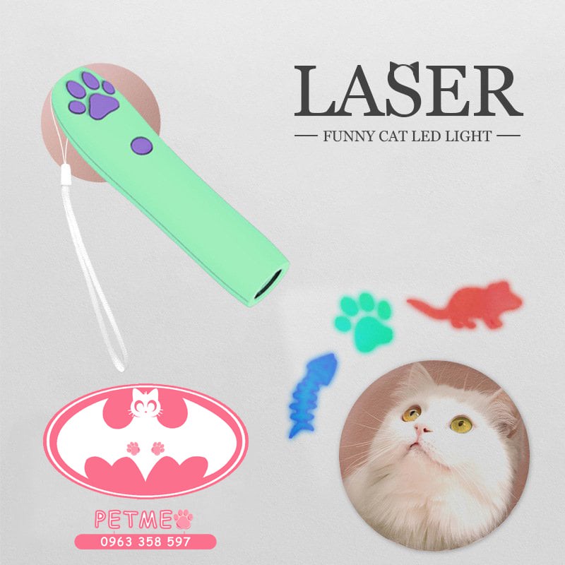 Đồ chơi cho mèo, đồ chơi laser an toàn cho thú cưng (tùy chọn mẫu) - PETMEO