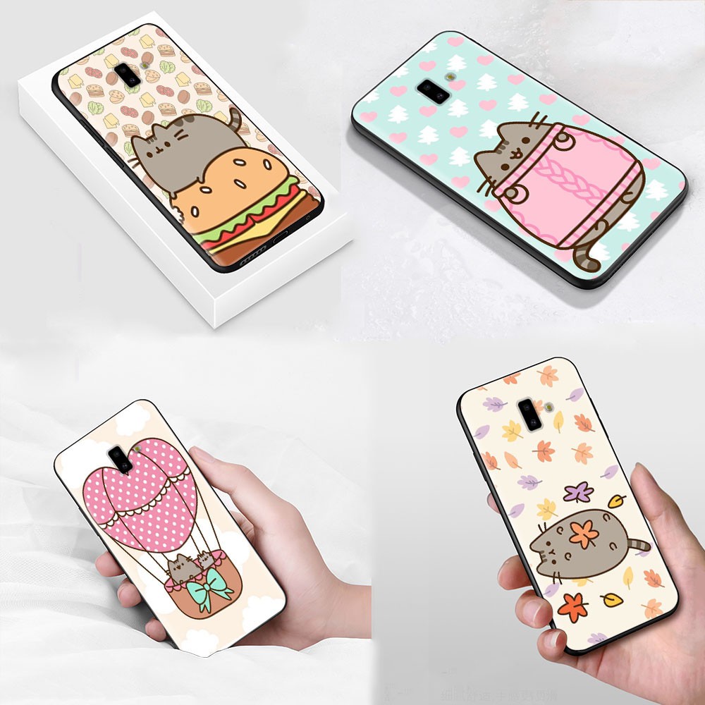 Ốp Lưng Silicone Họa Tiết Mèo Pusheen Dễ Thương Cho Samsung Galaxy J7 J5 J6 Prime Plus Pro Core 2018 A10 A10S