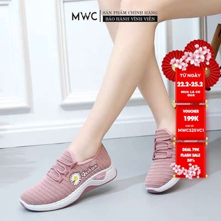 Giày thể thao nữ thời trang mwc giày sneaker vải hoa cúc siêu xinh nutt- 0452