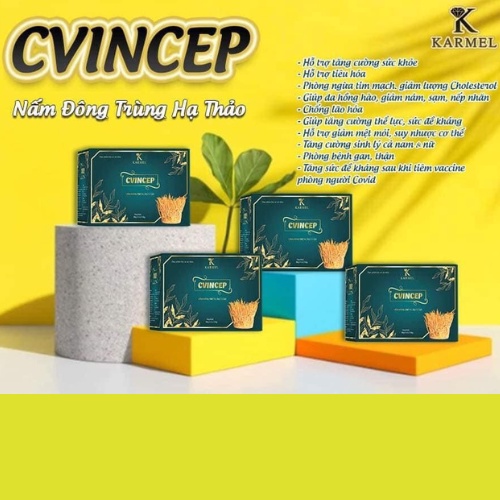karmel đông trùng hạ thảo CVINCEP hộp 20 ống x 10ml