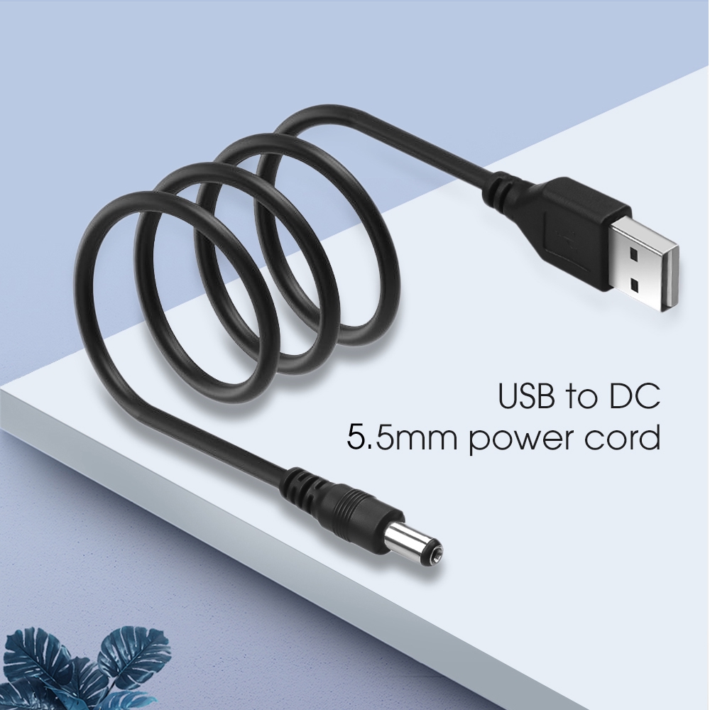 70cm USB To DC 5V Charger Power Cable 5.5 Mm Plug Jack Adapter