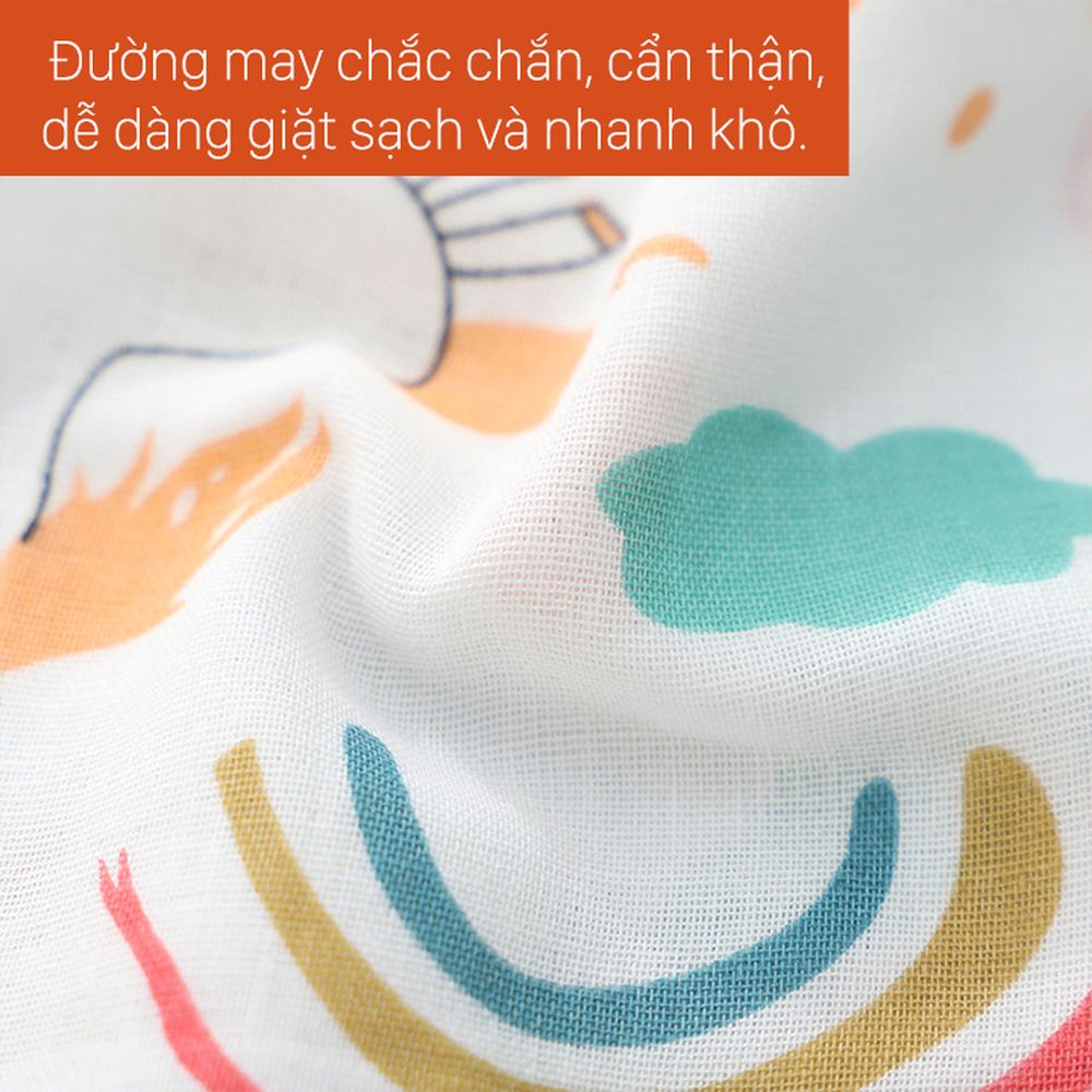 Yếm tam giác cho bé vải xô 4 lớp cao cấp có cúc bấm tiện lợi cho bé Khăn tam giác cho bé  Shop Bé TiTi