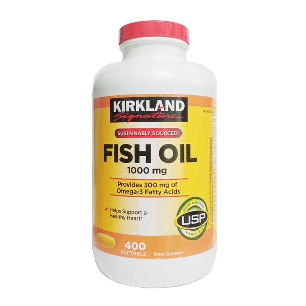 Dầu Cá Kirkland Fish Oil 400viên bổ sung Omega 3 nhập Mỹ
