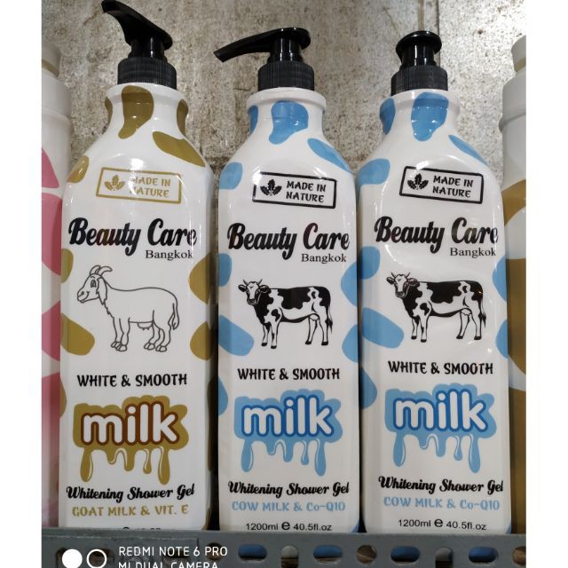 Sữa Tắm Trắng Da Beauty Care White Cow Milk & Co-Q10 Thái Lan 1200ml