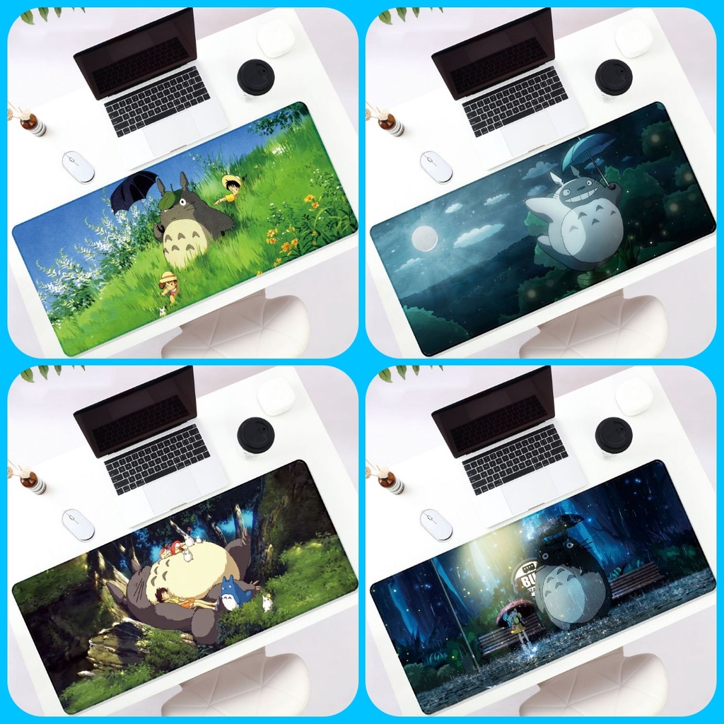 [CHỐNG NƯỚC] Tấm lót chuột, bàn di chuột, pad chuột size lớn 80x30/90x40 cm, siêu dày ANIME TOTORO