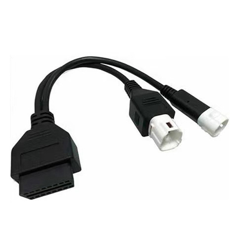 Đối với cáp máy quét xe máy 3Pin + 4Pin 2 trong 1 đến OBD2 Hoạt động cùng với máy quét OBD