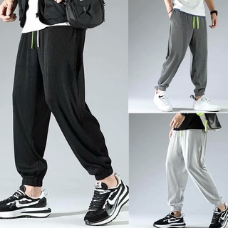 Quần lụa băng Nam và nữ đều có thể mặc Quần âu mỏng mùa hè Quần dài nam Quần dài thể thao Quần mát