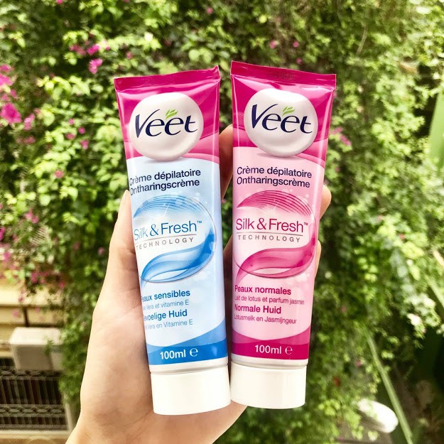 Kem Tẩy Lông Veet Dành Cho Mọi Loại Da Silk &amp; Fresh Pháp 100ml