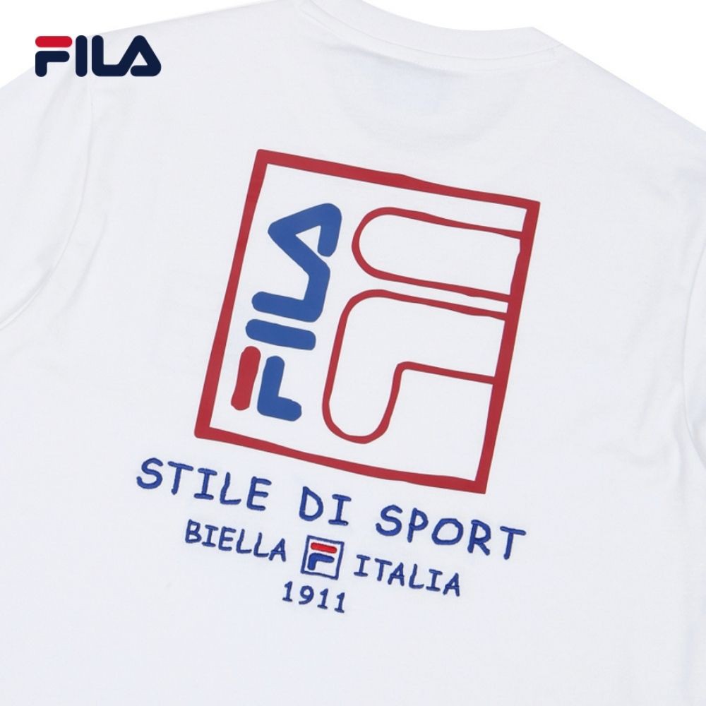 Áo thun thể thao unisex Fila Box Logo Round - BTS Global Inline - FS2RSC2141X-OWH