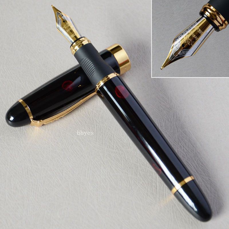 Bút máy Jinhao X450 màu đen ngòi 0.7mm mạ vàng tiện dụng