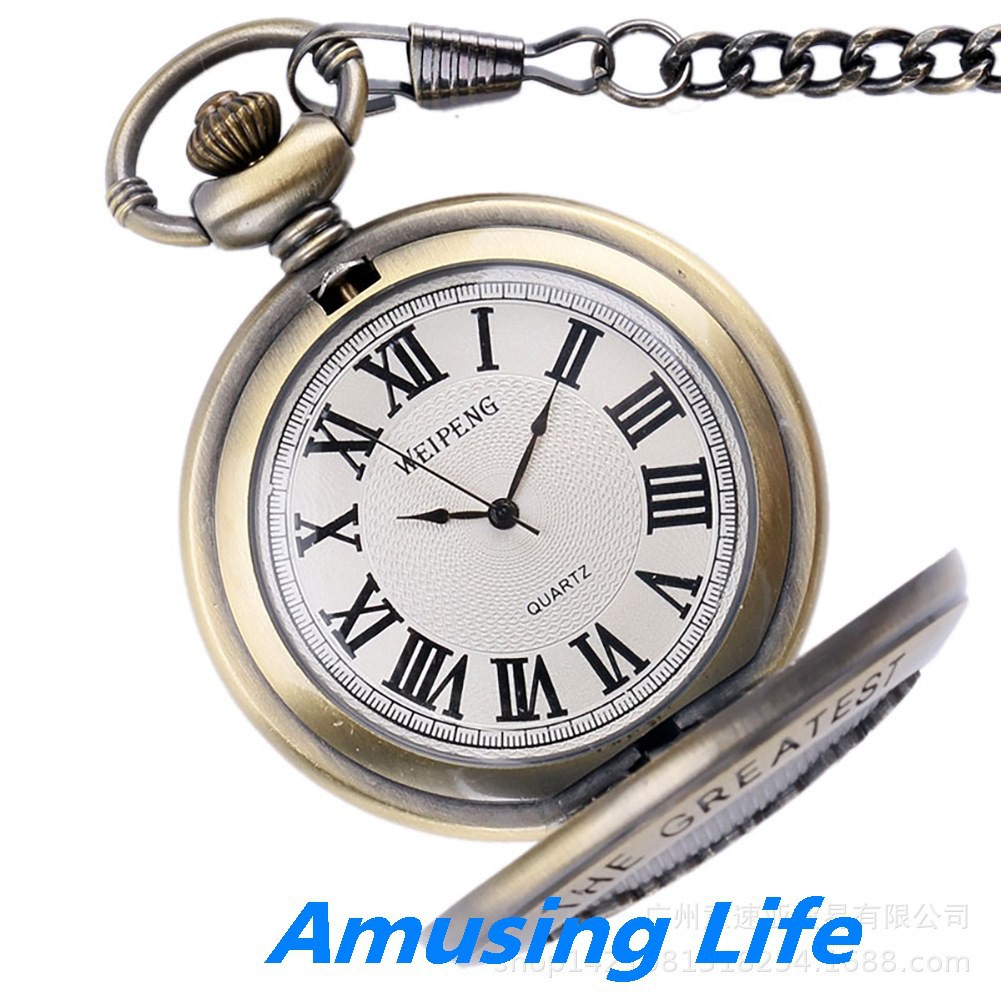 Quartz Pocket Watch Thương Mại Nước Ngoài Bán DADNgoại Retro Lớn Thạch Anh Đồng Hồ Bỏ Túi La Mã Theo Nghĩa Đen Cổ Quà T