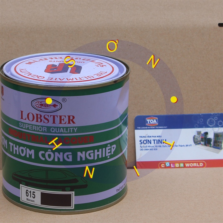 Sơn thơm công nghiệp Lobster màu nâu hạt dẻ socola 615 Marron 800ml