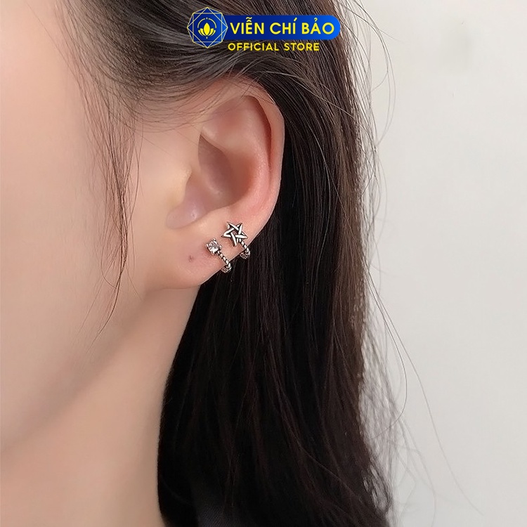 Bông tai bạc nữ Ngôi sao hy vọng chất liệu bạc Thái 925 thời trang phụ kiện trang sức nữ Viễn Chí Bảo B000157