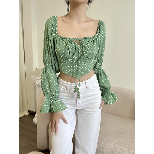 Summer polka dot croptop