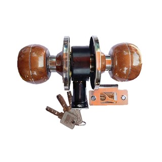 KHOÁ TAY NẮM TRÒN S.LEO VÂN GỖ