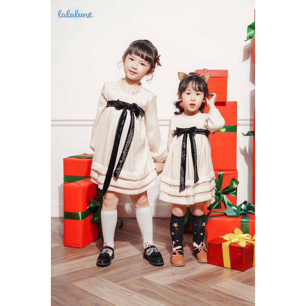 Đầm dạ hội vanilla dress màu kem lalalune cho bé 2-7 tuổi