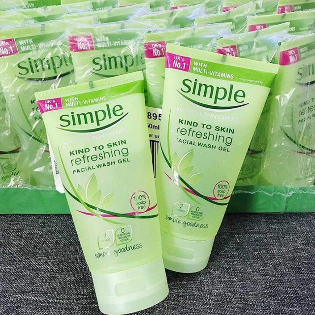 Sữa Rửa Mặt Simple Gel Kind To Skin Refreshing Facial Wash Gel 150ml | BigBuy360 - bigbuy360.vn