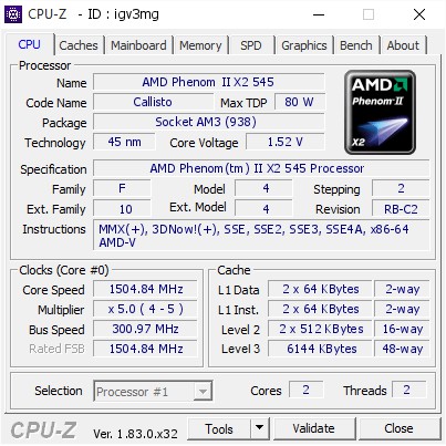 CPU AMD Phenom II 545 socket AM3 | BigBuy360 - bigbuy360.vn
