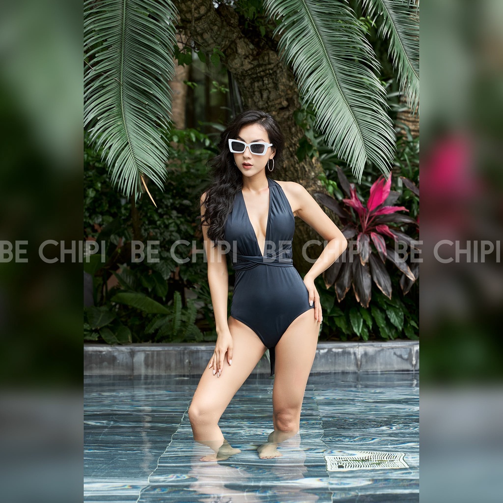 Đồ Bơi Sexy Bikini Liền Thân Bodysuit Sẻ Ngực Sâu Gợi Cảm Sexy Dây Dài Tạo Kiểu Đan Chéo Lưng By Bechipi - DB4298