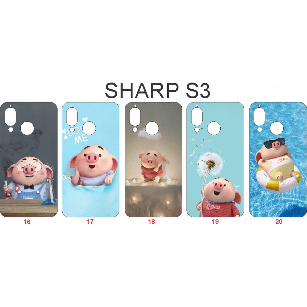 Ốp lưng Sharp Aquos S3 / S3 mini hình heo dễ thương (P2)