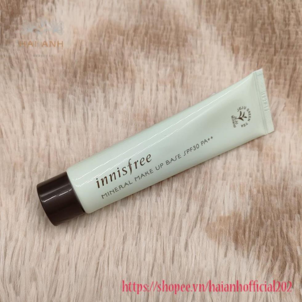 Kem Lót 4 Trong 1 Innisfree Mineral Make Up Base SPF30/PA++ 40ml điều chỉnh hiệu ứng tone da thiết yếu trong trang điểm