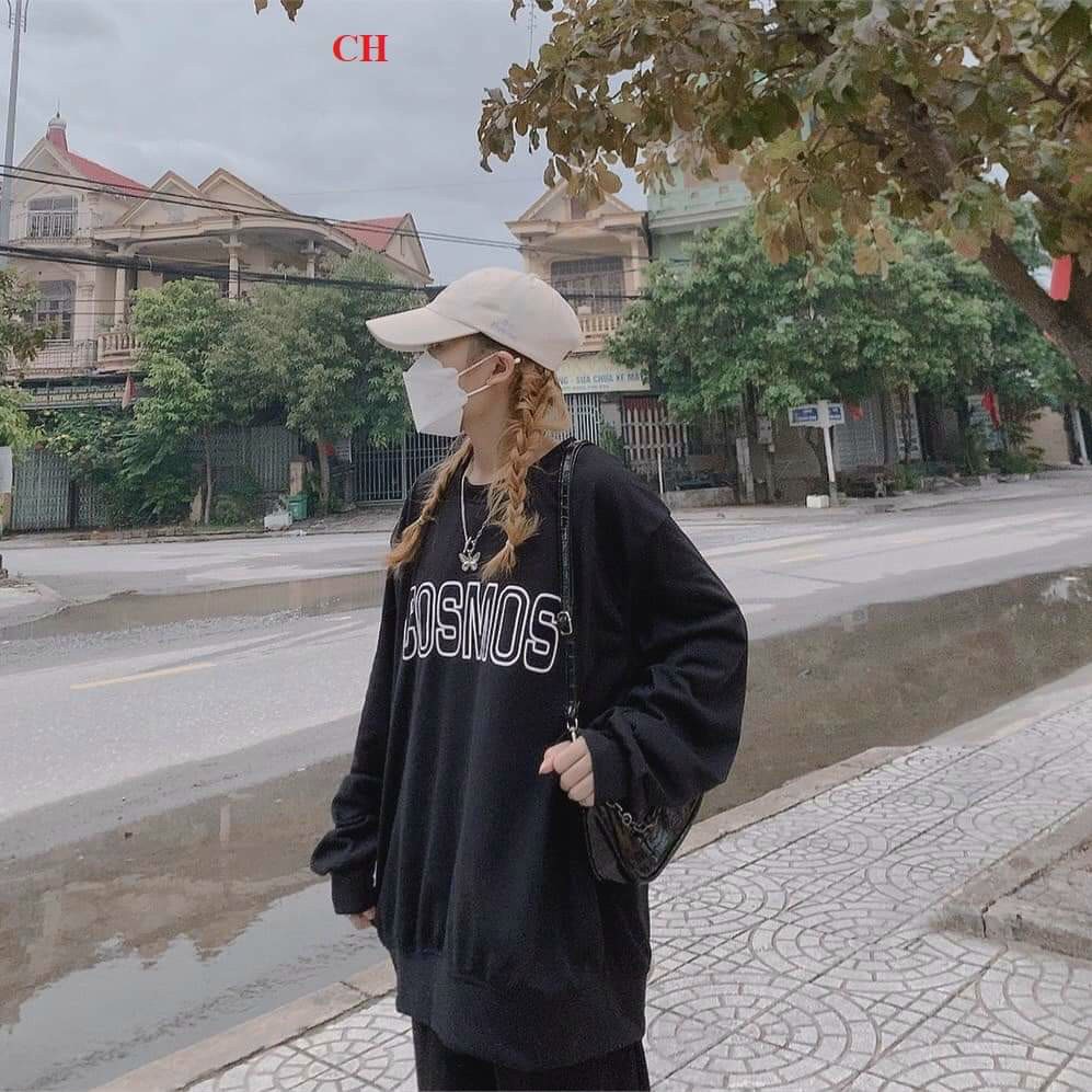 Set bộ đồ nỉ dài tay nam nữ form rộng unisex COSMOS Set đồ nữ dài tay hoodie Ulzzang  freeship  sale