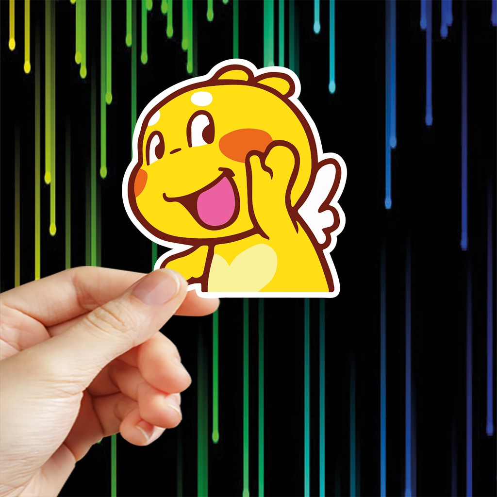 Bộ 24 hình dán Tem rồng con siêu cute, Chủ đề Good Night được cắt sẳn bằng máy chống nước dùng trang trí