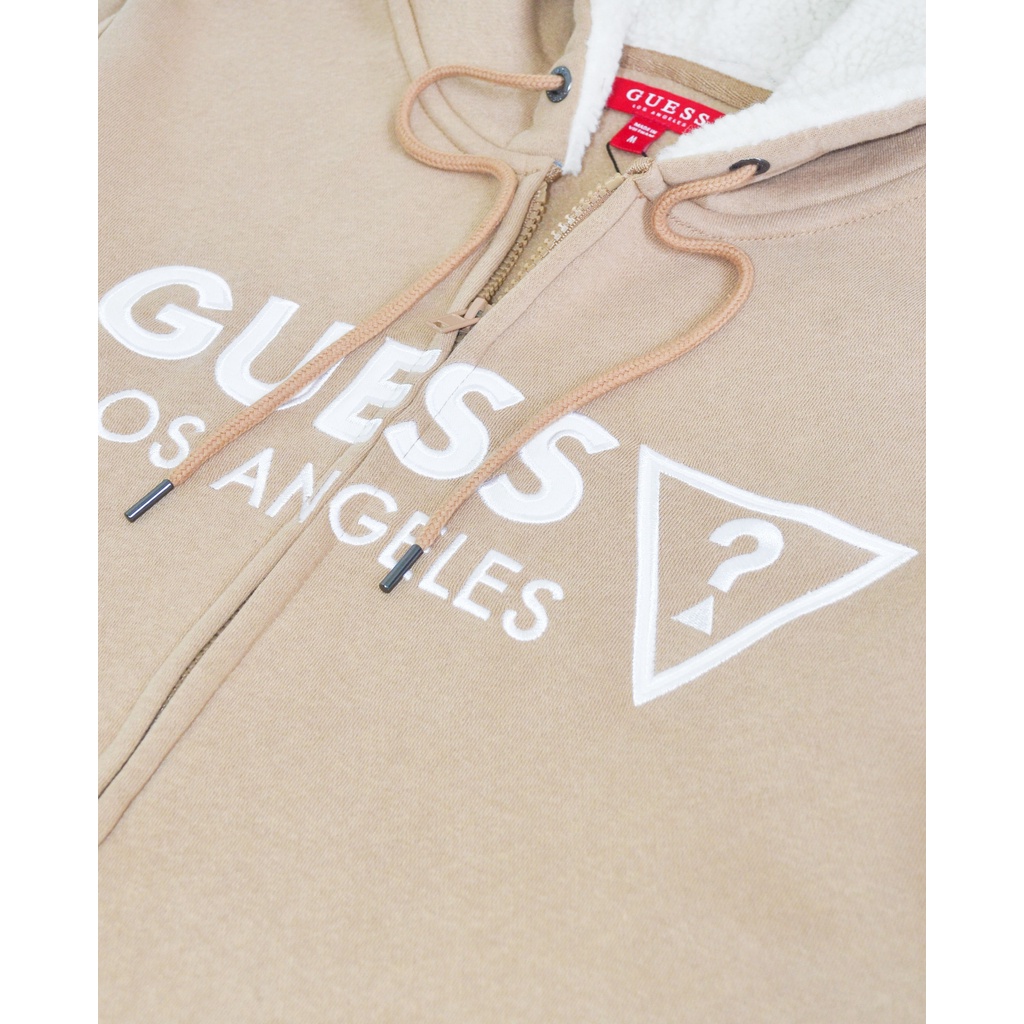 Áo khoác dây kéo có mũ GUESS chính hãng
