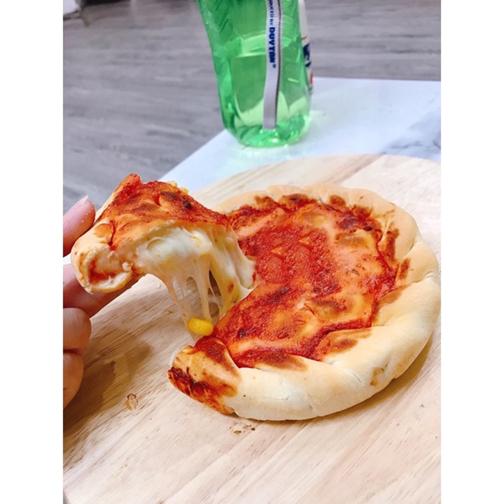 Bánh Pizza Chicago size 16cm vị bò ngô, hải sản x3 phô mai 400g - Ship hỏa tốc 1h HN